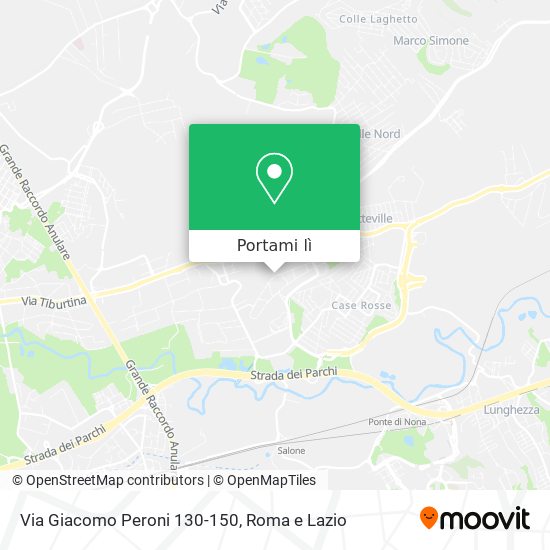 Mappa Via Giacomo Peroni 130-150