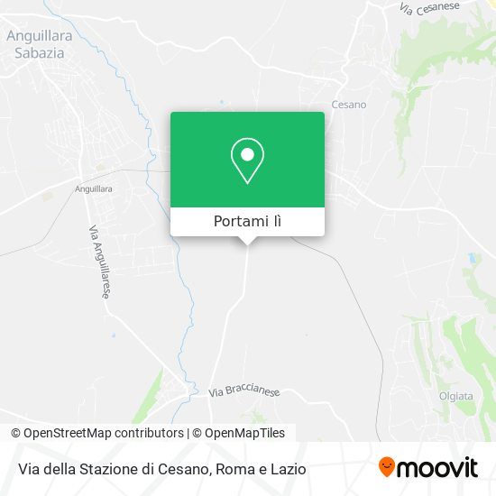 Mappa Via della Stazione di Cesano