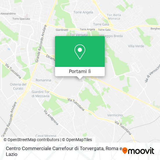 Mappa Centro Commerciale Carrefour di Torvergata