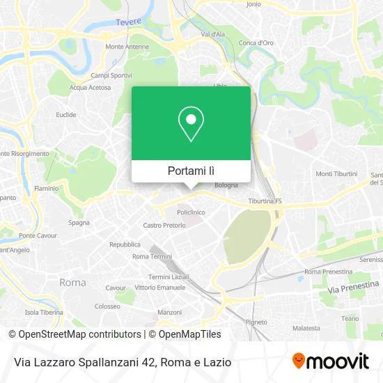 Mappa Via Lazzaro Spallanzani 42