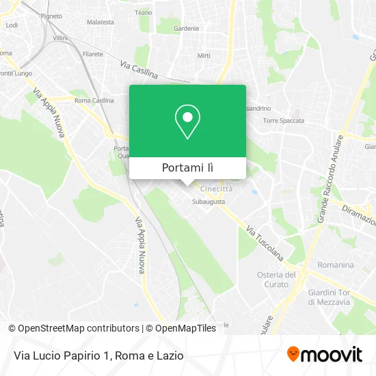 Mappa Via Lucio Papirio 1