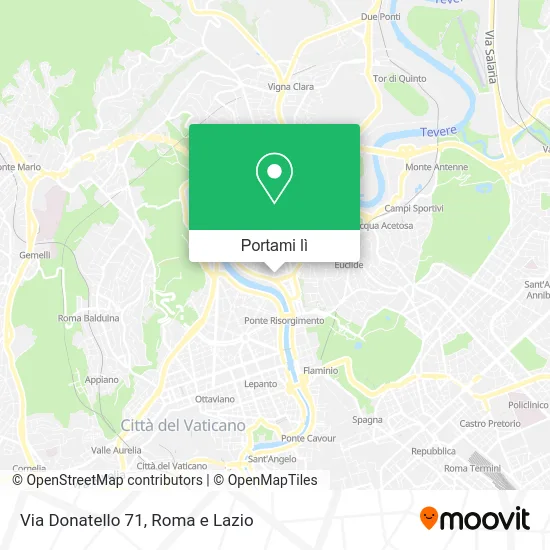 Mappa Via Donatello 71