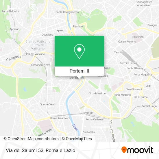 Mappa Via dei Salumi  53