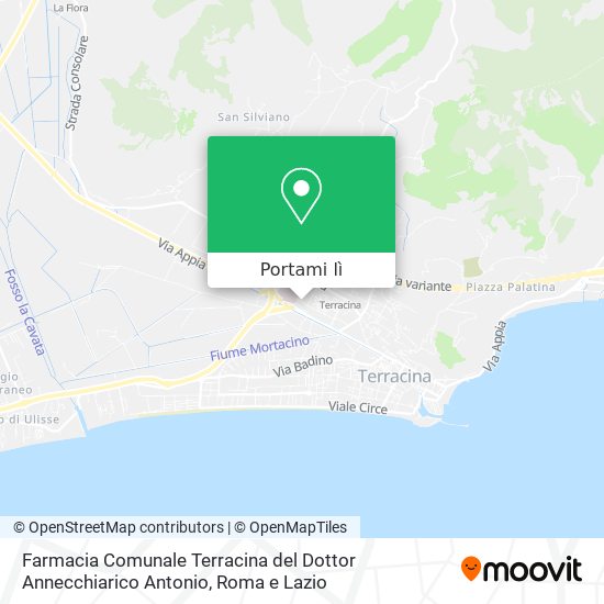 Mappa Farmacia Comunale Terracina del Dottor Annecchiarico Antonio