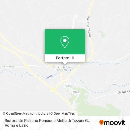 Mappa Ristorante Pizzeria Pensione Melfa di Tizzani G.