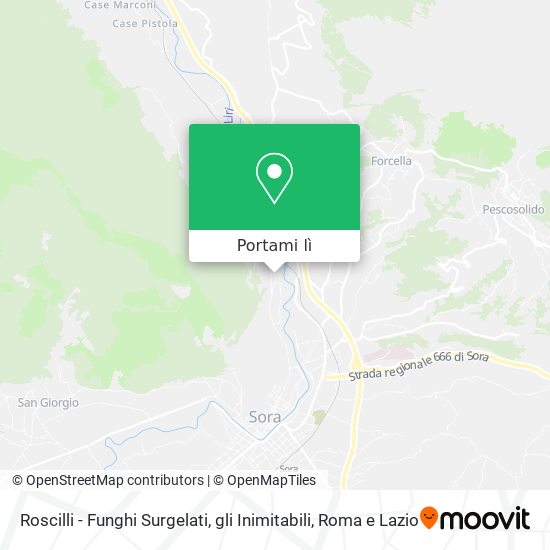 Mappa Roscilli - Funghi Surgelati, gli Inimitabili