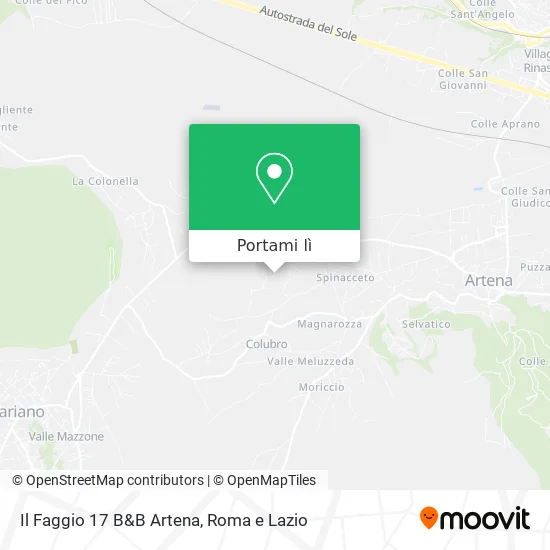 Mappa Il Faggio 17 B&B Artena