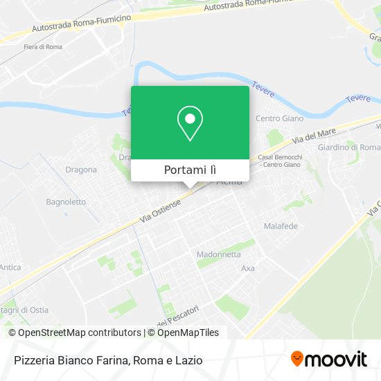 Mappa Pizzeria Bianco Farina