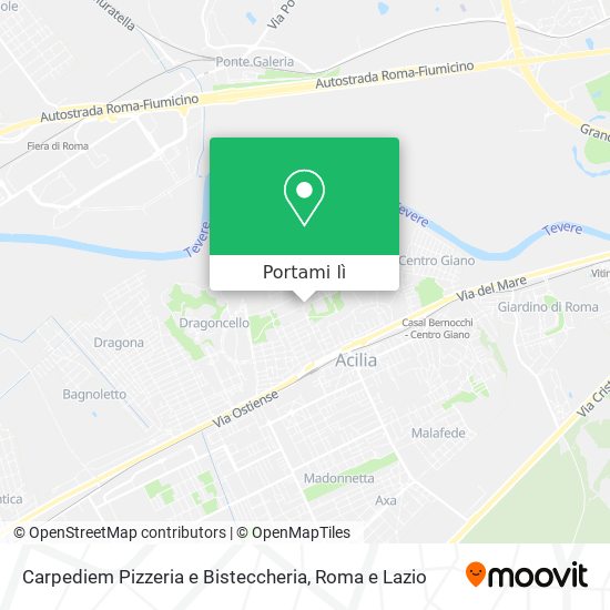 Mappa Carpediem Pizzeria e Bisteccheria