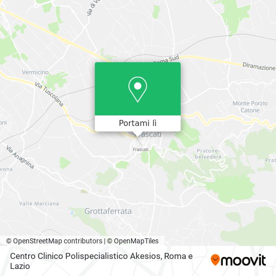 Mappa Centro Clinico Polispecialistico Akesios