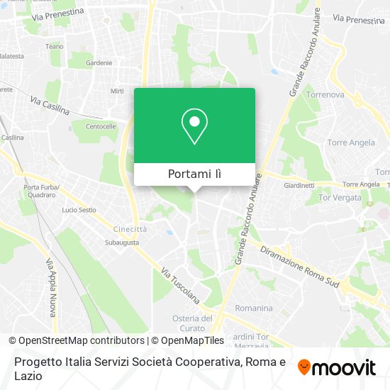 Mappa Progetto Italia Servizi Società Cooperativa