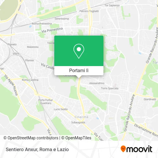 Mappa Sentiero Anxur