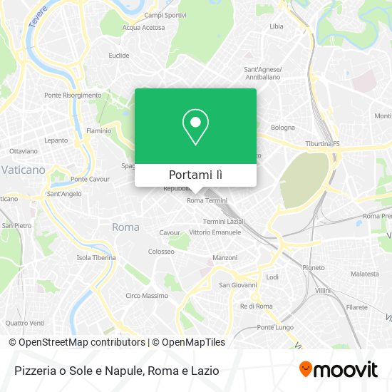 Mappa Pizzeria o Sole e Napule