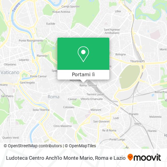 Mappa Ludoteca Centro Anch'Io Monte Mario