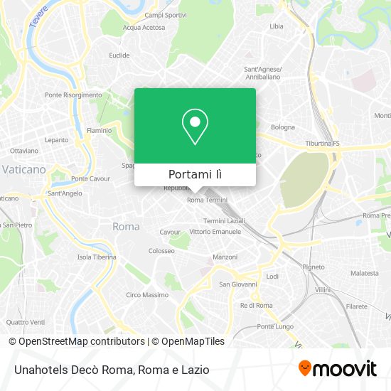 Mappa Unahotels Decò Roma