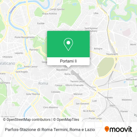 Mappa Parfois-Stazione di Roma Termini