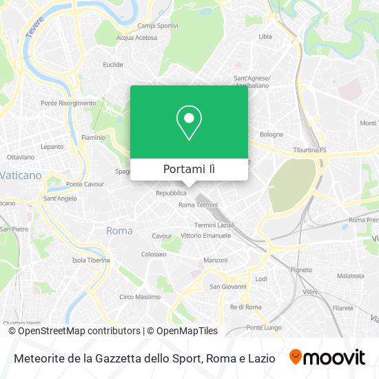 Mappa Meteorite de la Gazzetta dello Sport