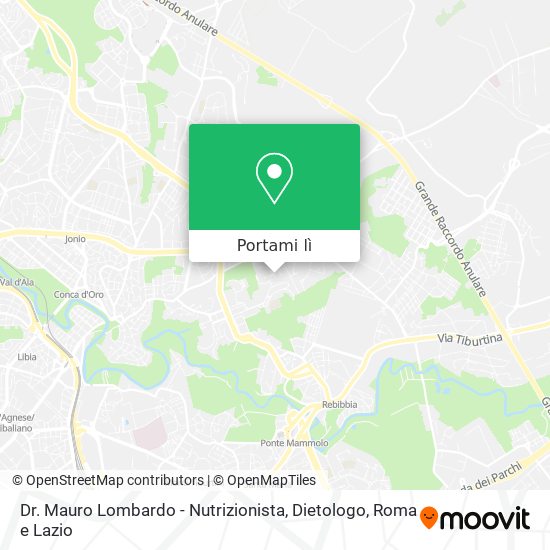 Mappa Dr. Mauro Lombardo - Nutrizionista, Dietologo