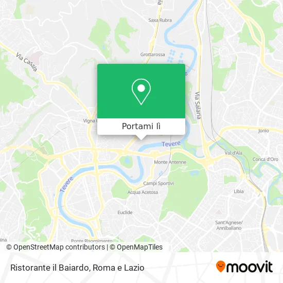 Mappa Ristorante il Baiardo