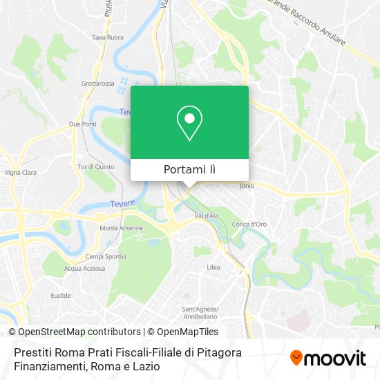 Mappa Prestiti Roma Prati Fiscali-Filiale di Pitagora Finanziamenti