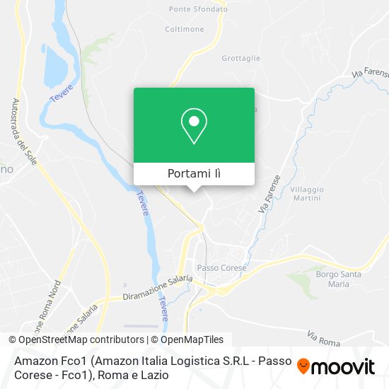 Mappa Amazon Fco1 (Amazon Italia Logistica S.R.L - Passo Corese - Fco1)