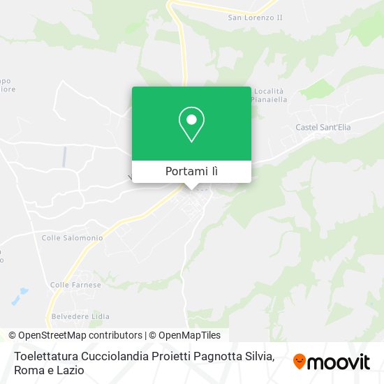 Mappa Toelettatura Cucciolandia Proietti Pagnotta Silvia