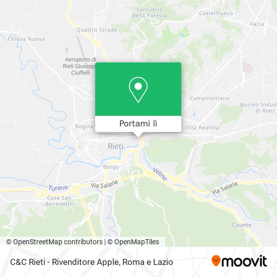 Mappa C&C Rieti - Rivenditore Apple