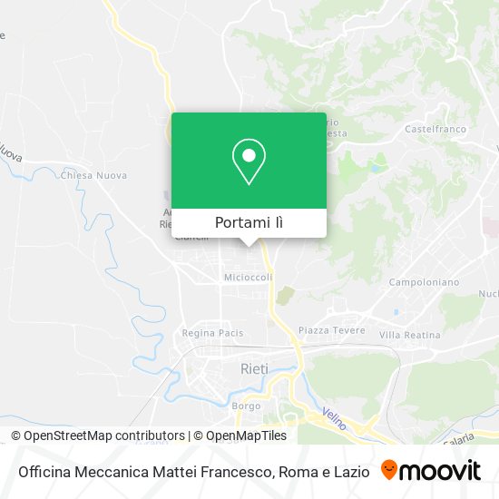Mappa Officina Meccanica Mattei Francesco