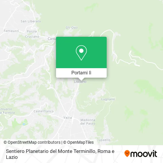 Mappa Sentiero Planetario del Monte Terminillo