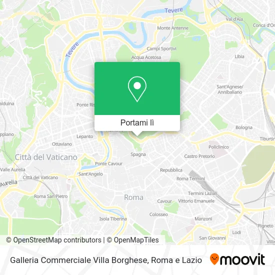 Mappa Galleria Commerciale Villa Borghese