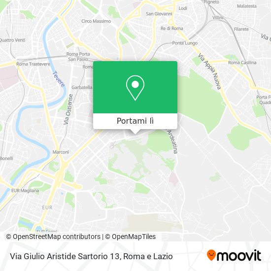 Mappa Via Giulio Aristide Sartorio 13