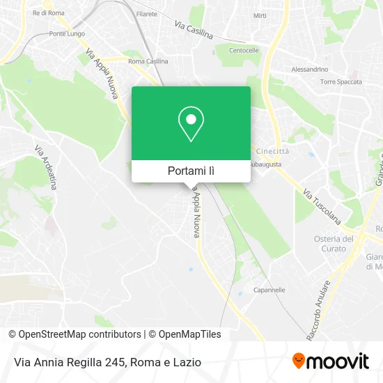 Mappa Via Annia Regilla  245