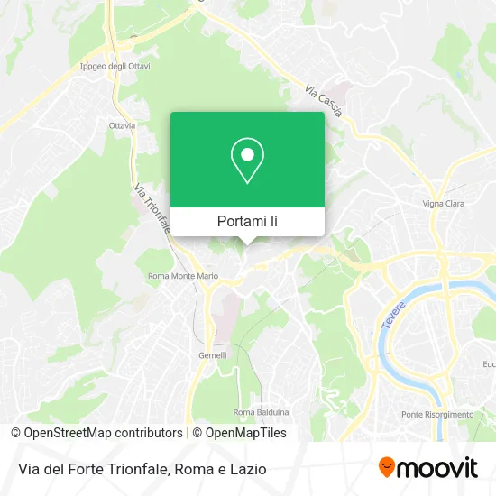 Mappa Via del Forte Trionfale