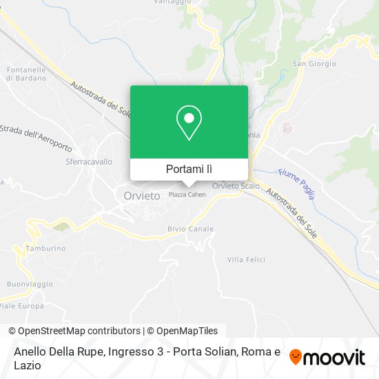 Mappa Anello Della Rupe, Ingresso 3 - Porta Solian