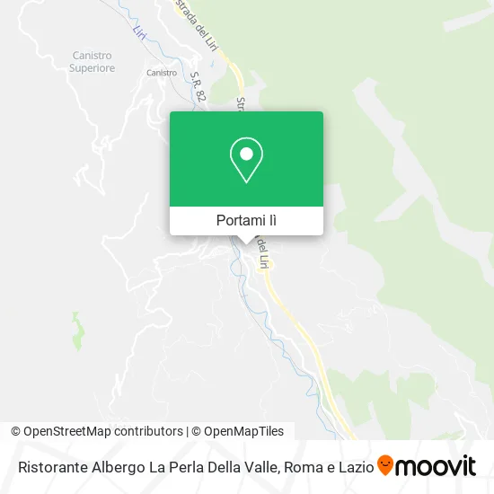 Mappa Ristorante Albergo La Perla Della Valle