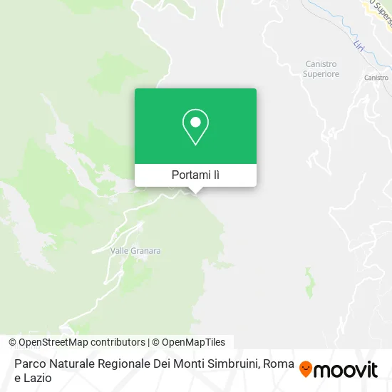 Mappa Parco Naturale Regionale Dei Monti Simbruini