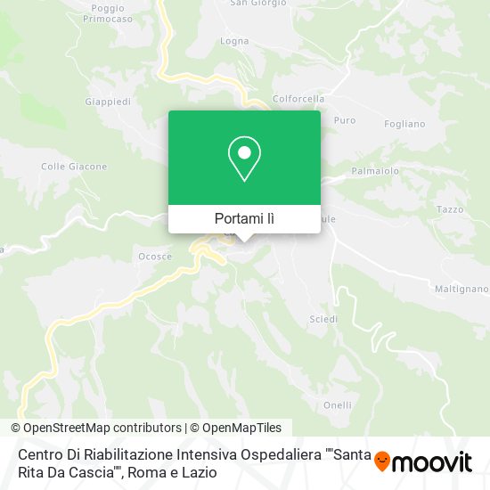 Mappa Centro Di Riabilitazione Intensiva Ospedaliera ""Santa Rita Da Cascia""