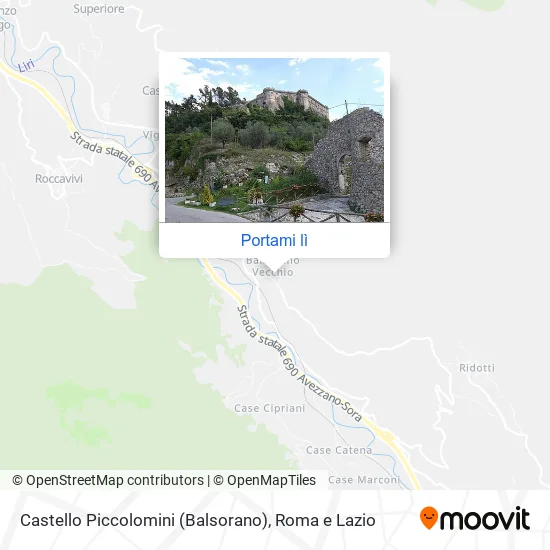 Mappa Castello Piccolomini (Balsorano)
