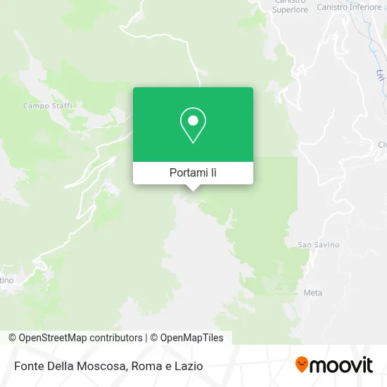 Mappa Fonte Della Moscosa