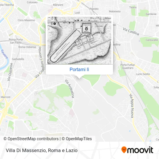 Mappa Villa Di Massenzio