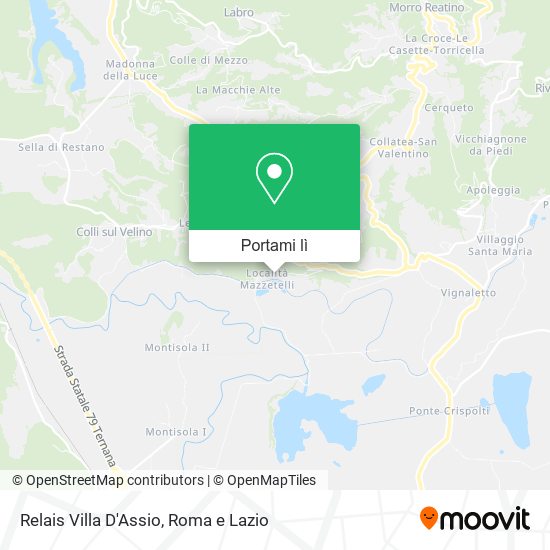 Mappa Relais Villa D'Assio