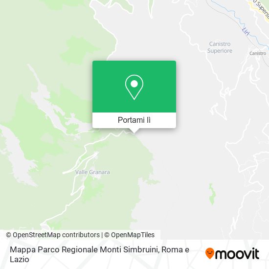 Mappa Mappa Parco Regionale Monti Simbruini