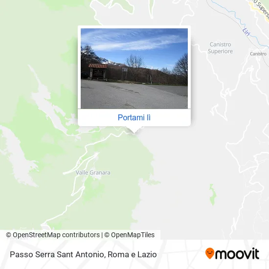 Mappa Passo Serra Sant Antonio