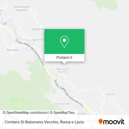 Mappa Cimitero Di Balsorano Vecchio