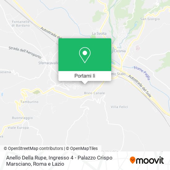 Mappa Anello Della Rupe, Ingresso 4 - Palazzo Crispo Marsciano