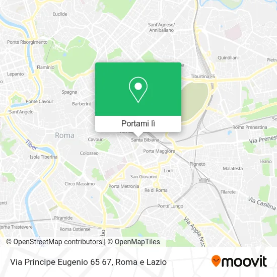 Mappa Via Principe Eugenio  65 67