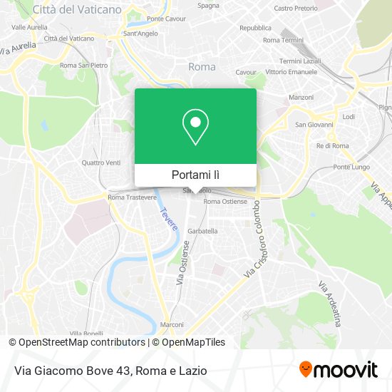 Mappa Via Giacomo Bove  43