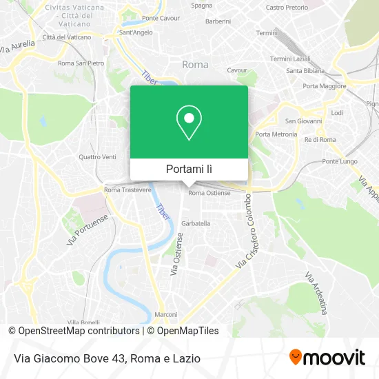 Mappa Via Giacomo Bove  43