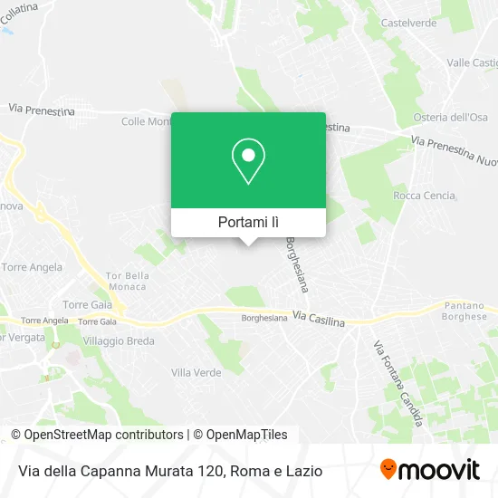 Mappa Via della Capanna Murata 120