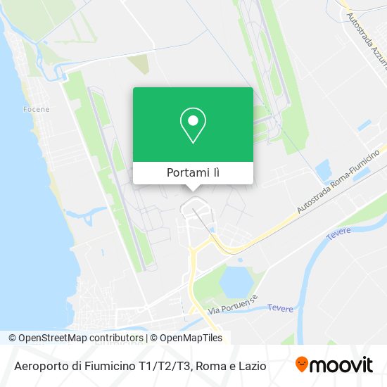 Mappa Aeroporto di Fiumicino T1 / T2 / T3